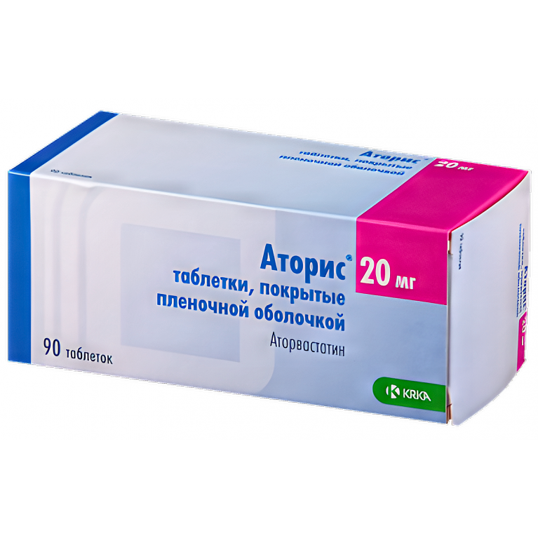 Аторис табл. п/п/о 20 мг №90