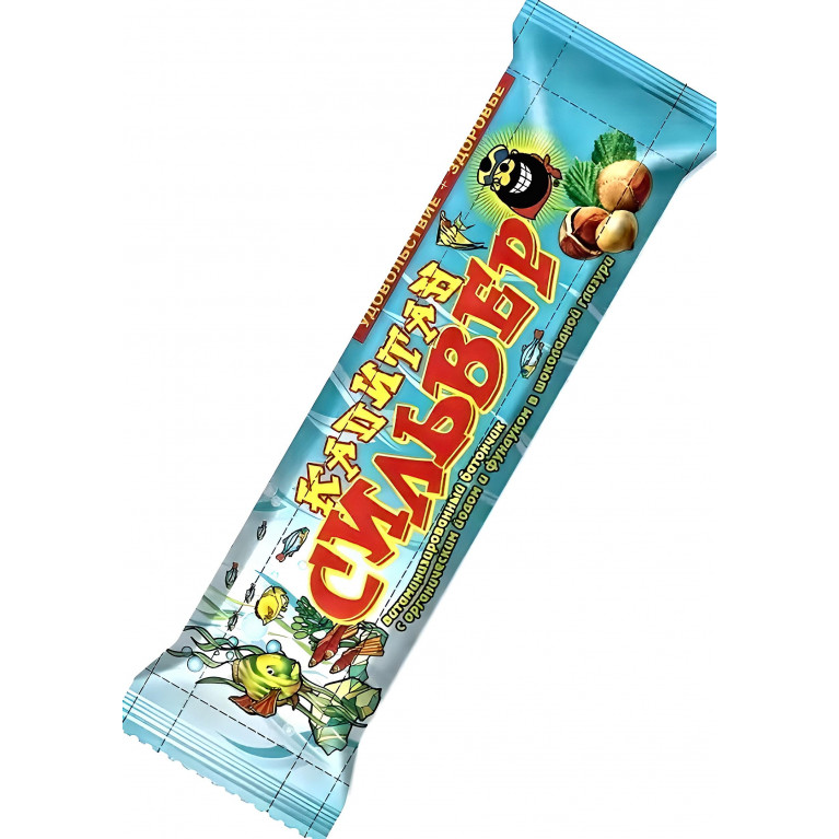 Капитан Сильвер Батончик кокосовый витаминизированный с органическим йодом и фундуком в шоколадной глазури 35 г