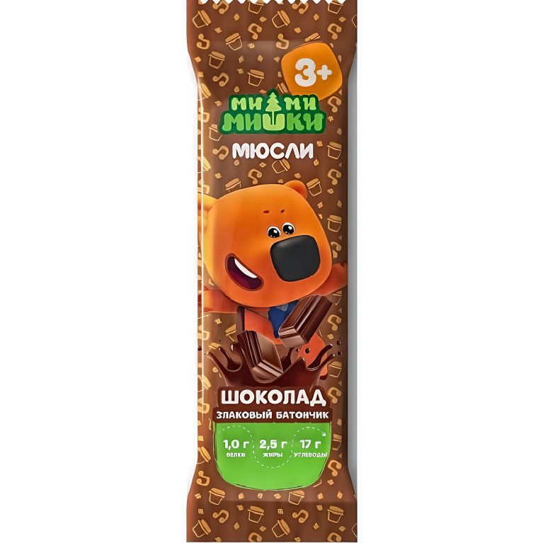 Ми-Ми-Мишки Батончик-мюсли злаковый шоколад 24 г
