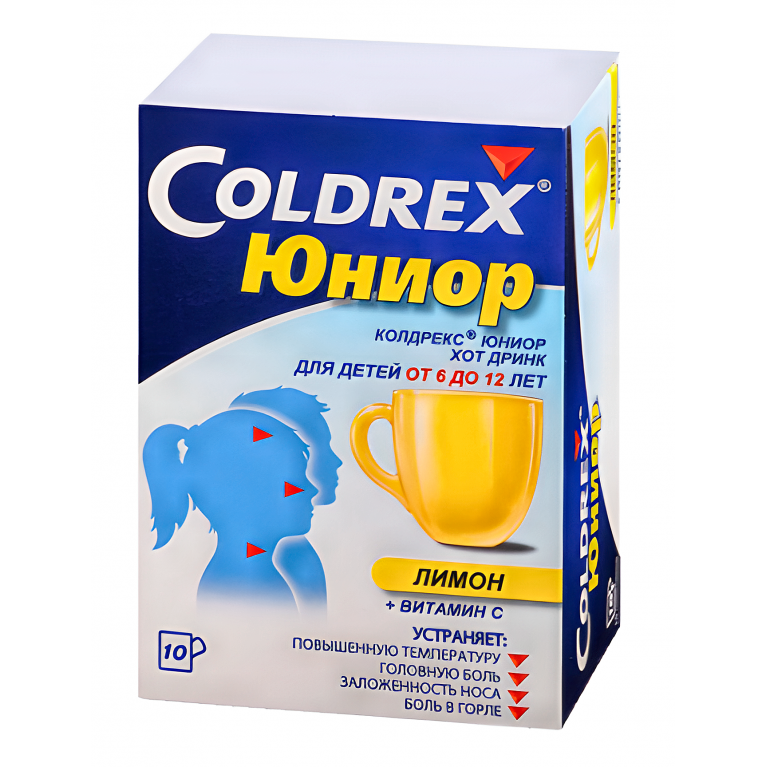 Колдрекс Юниор пор. д/р-ра д/вн. прим. д/детей пак. №10