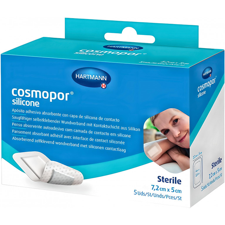 Повязка Космопор Силикон самоклеящаяся 7,2 х 5 см №5