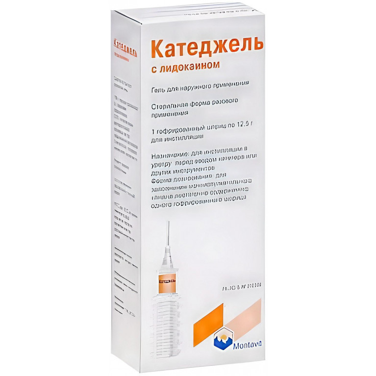 Катеджель с лидокаином гель для местного применения 12,5г шприц-тюбик №1 
