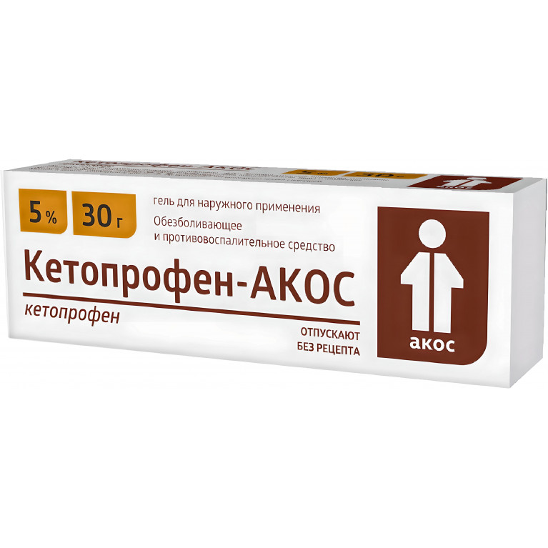 Кетопрофен-АКОС гель д/наруж. прим. 5% туба 30 г