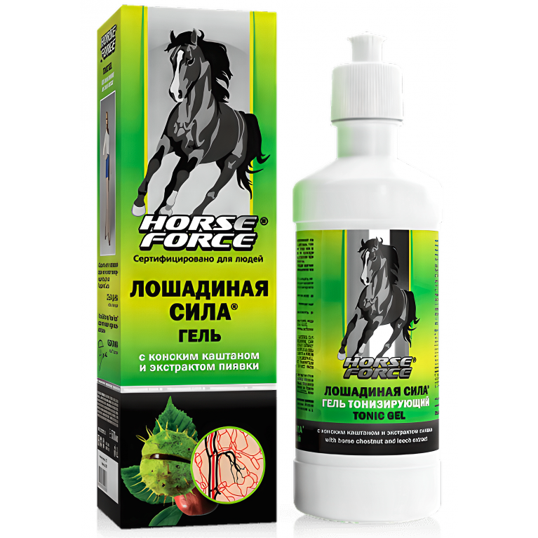Лошадиная сила Гель д/вен Тонизирующий с каштаном и пиявкой 500 мл