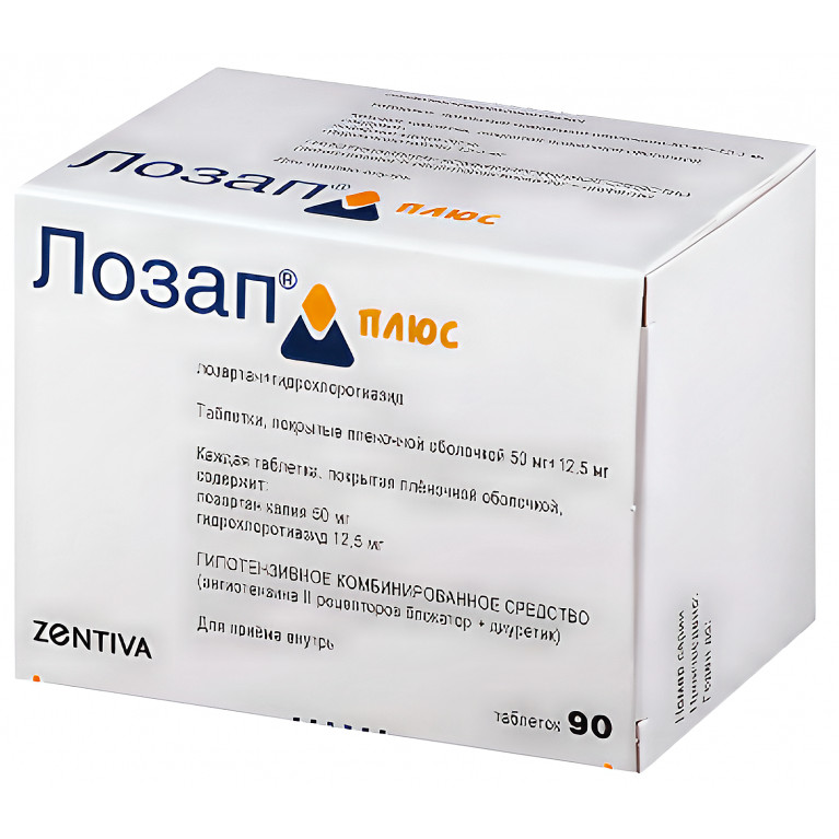 Лозап Плюс табл. п/п/о 12,5 мг + 50 мг №90