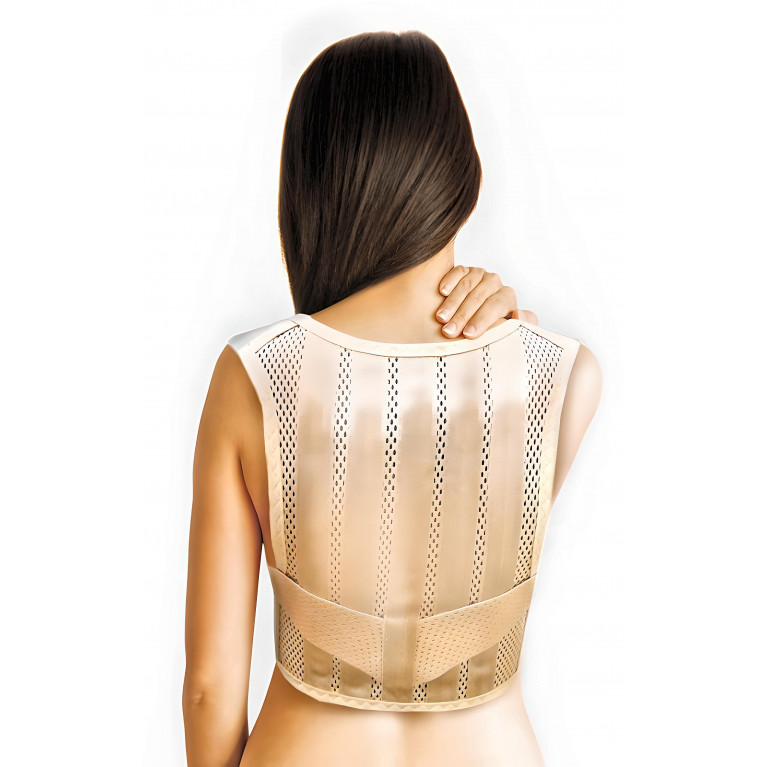 ТЗ Корсет ортопедический корректирующий НТ-КР-012 4 ребра жесткости 30см бежевый