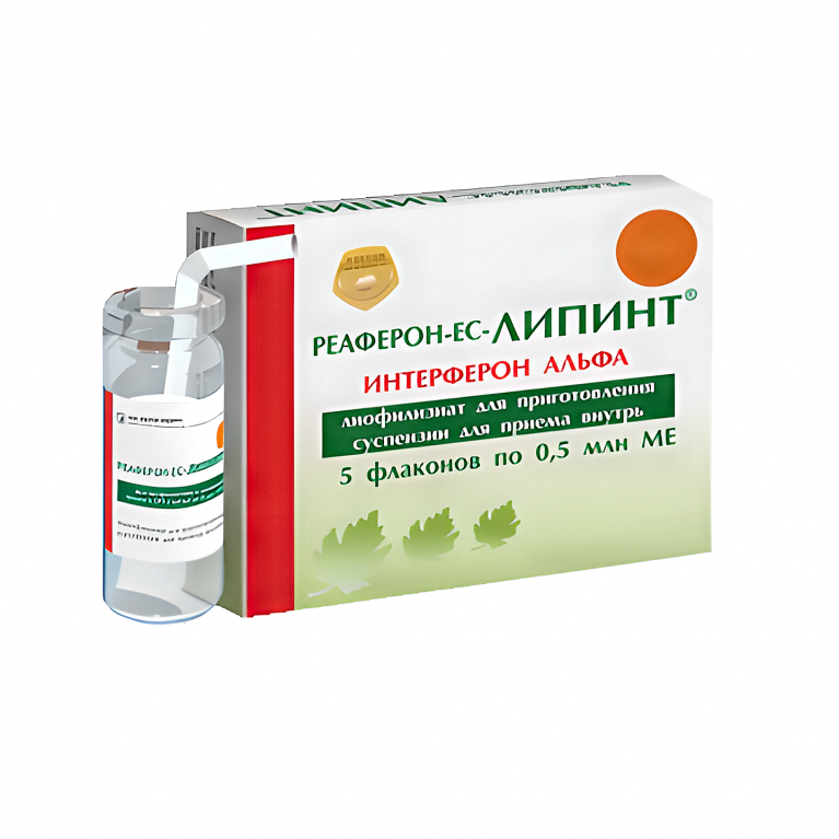 Реаферон-ЕС-Липинт лиоф. д/п сусп. д/приема внутрь 500 тыс.МЕ фл. №5