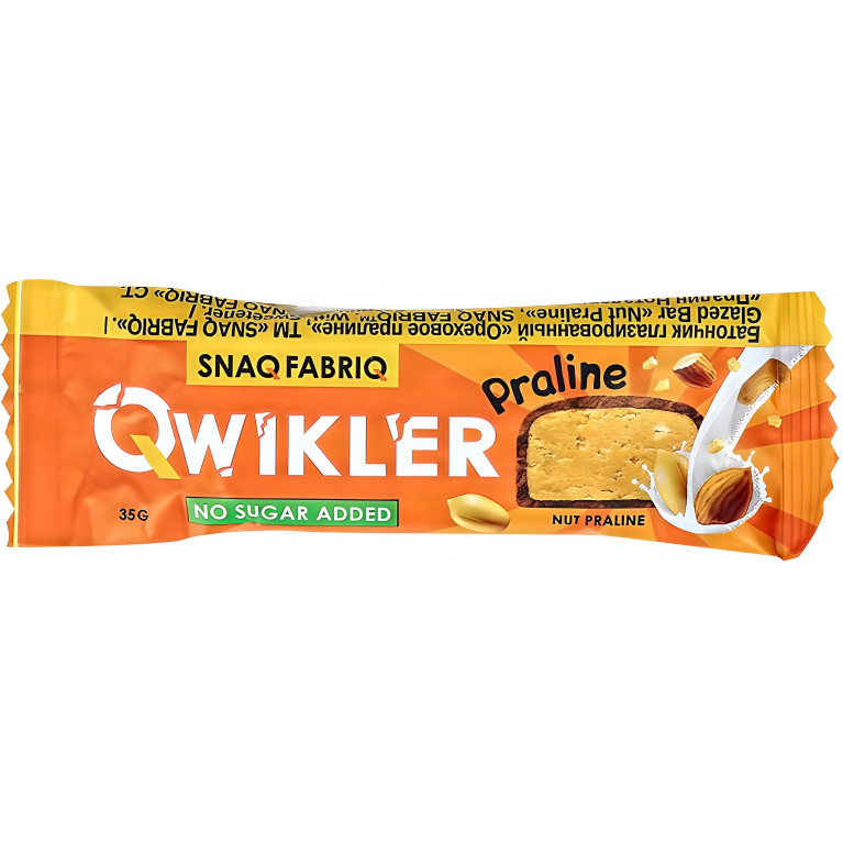Снэк Фабрик Квиклер Батончик глазиров. Ореховое пралине 35 г