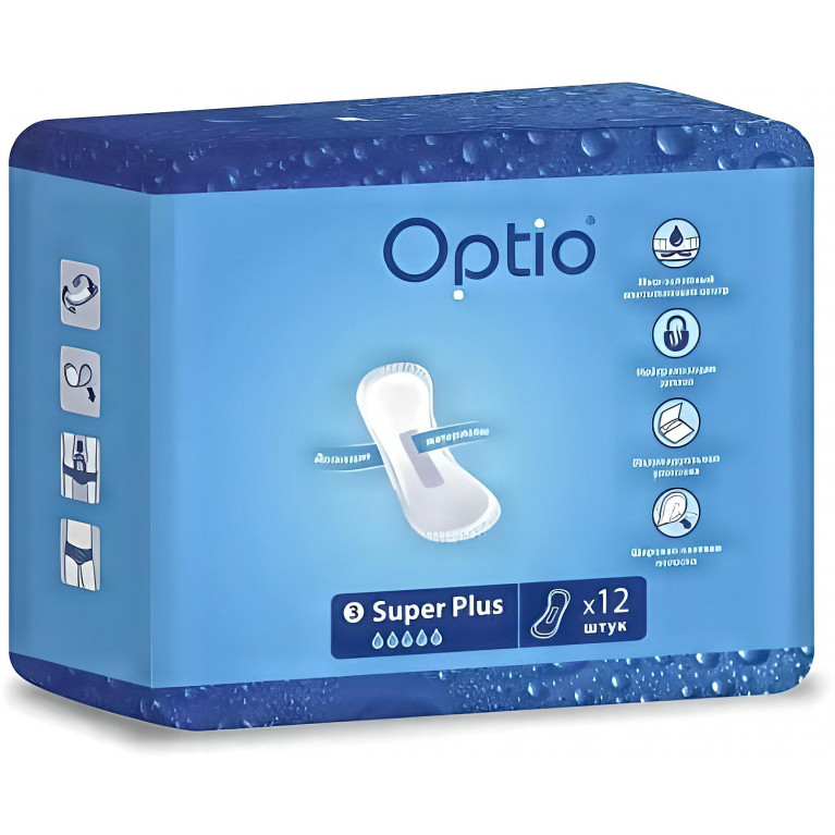 ОПТИО Прокладки одноразовые Супер плюс №12 (5капель)
