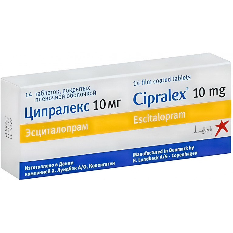 Ципралекс табл.п/о 10 мг №14