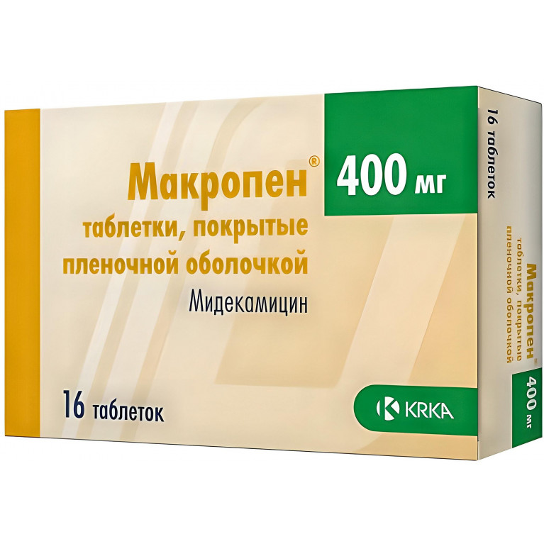 Макропен табл. п/п/о 400 мг №16