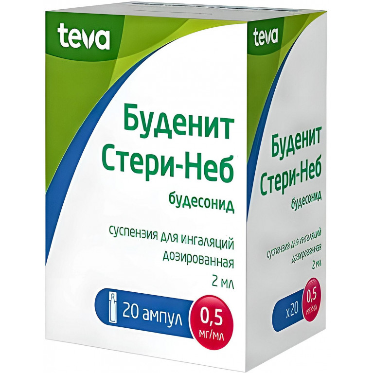 Буденит Стери-Неб сусп. д/инг. дозир. 0,5 мг/мл амп. 2 мл №20
