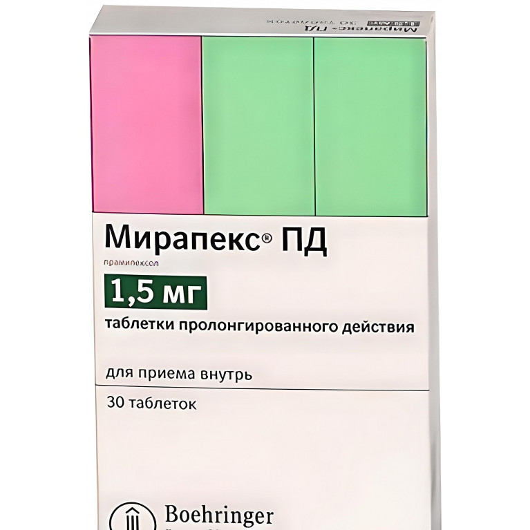 Мирапекс ПД табл. с пролонг. высвоб. 1,5 мг №30