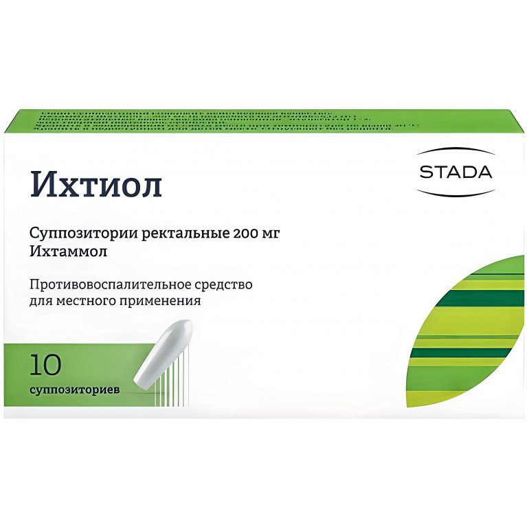 Ихтиол суппозитории ректальные 200 мг №10