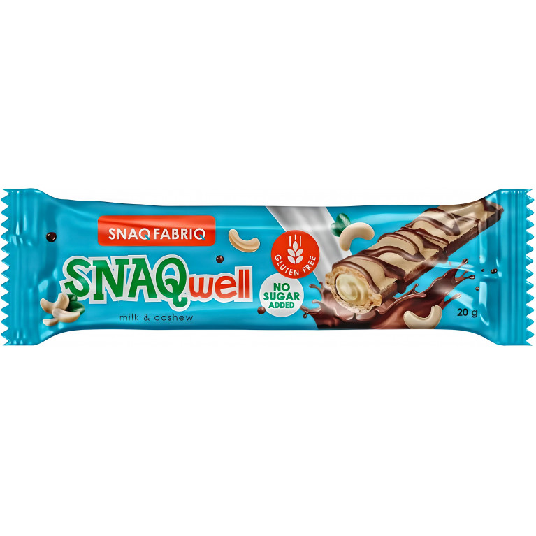 Снэк Фабрик Батончик вафельный с молочно-ореховой пастой 20г