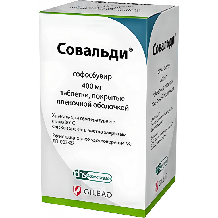 Совальди таб. п/п/о 400 мг №28 (флакон)