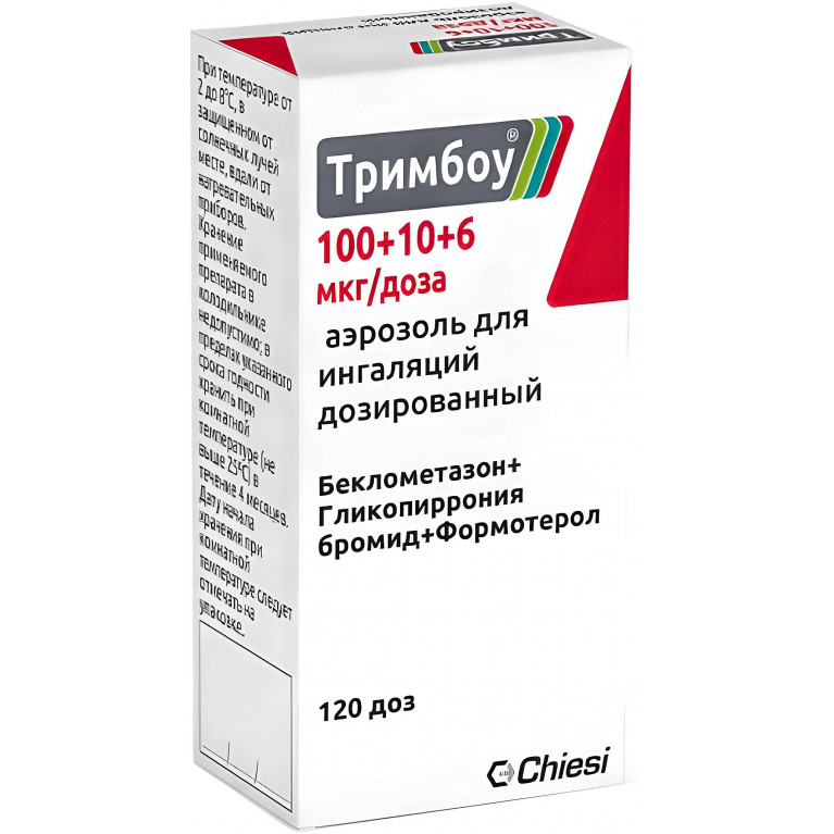 Тримбоу аэр. д/инг. дозир. 100+10+6 мкг/доза 120 доз