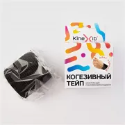 Бинт Кинезио-тейп KINEXIB COHESIVE когезивный стягивающий 5см x 4,5м черный