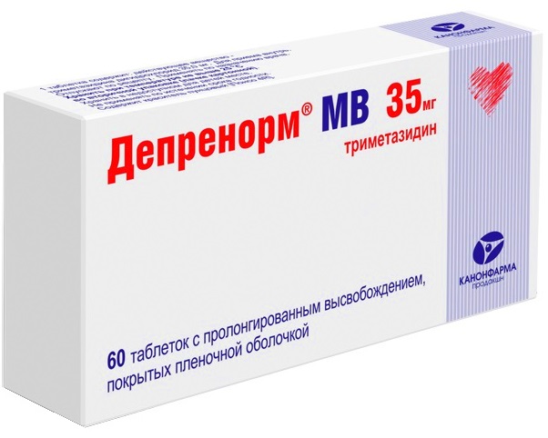 Триметазидин инструкция. Триметазидин МВ таб.пролонг.п.п.о. 35мг №60. Предизин таб пролонг 35мг №60. Триметазидин МВ Озон таб. П/П/О 35мг №60. Депренорм 70 мг.